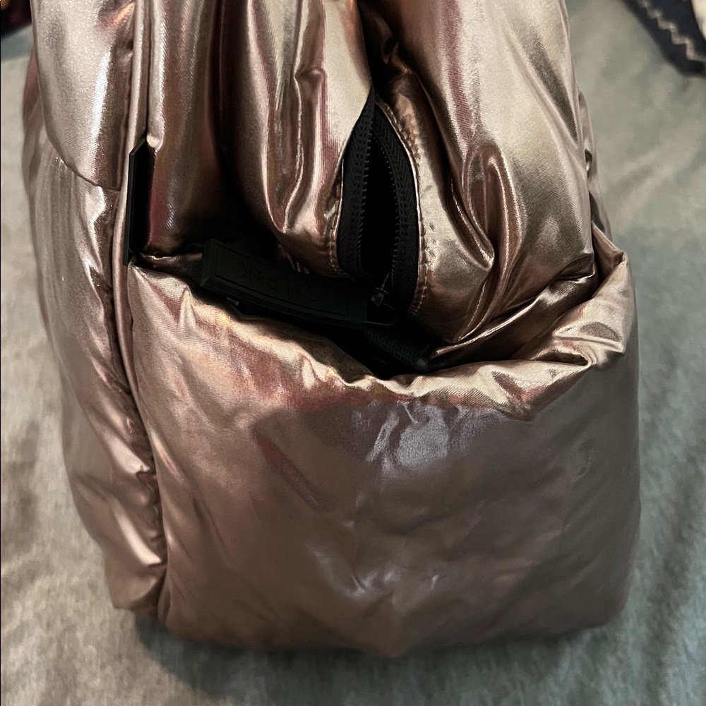 Calpak Metallic Rose Gold Lukka Tote Bag - Picture 4 of 4